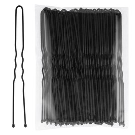50 Stück Haarnadeln Schwarz, Bobby Pins Schwarz, 7cm Haarklammern für Damen Hair Pin, U-förmige Haarnadeln Haarklemmen, Metall Haarspangen für Frauen Mädchen Hairstyling Hochsteckfrisuren