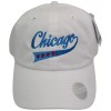 Peerless Embroidery Chicago Script Stars Slouch Hat Dad Cap White