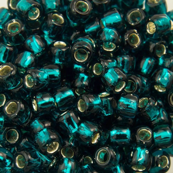 Yummy Treasures 8/0 TOHO ROUND Silver Lined Teal Seed Bead