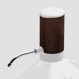 TMASTER Smart Water Dispenser Water Bottle Pump 5 Gallon Type-C Charging Automatic Drinking Water Pump Portable Electric Water Dispenser Water Bottle Switch (Black walnut 3600mAh dual lithium battery)