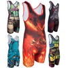 Wrestling Singlet por KO Deportes Gear: Phoenix diseño, black orange