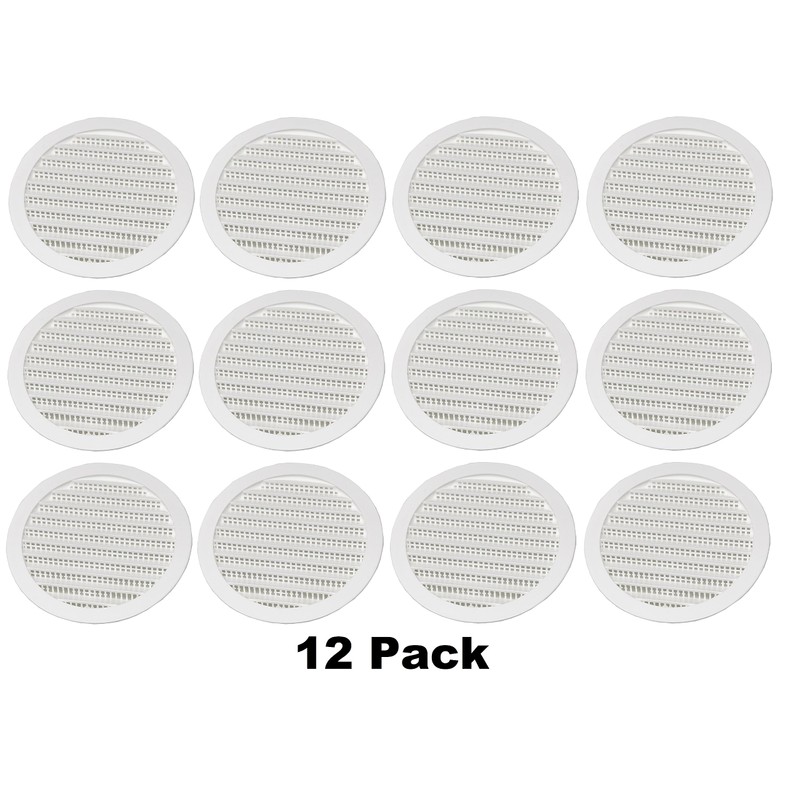 4" Round Plastic Louver Soffit Air Vent Reptile Screen Grille