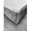 Crushed Velvet Divan Bed Base Wrap Valance Silver Grey Sheet