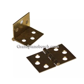 Piano Bench Hinges - Set of 2 - Replacement hinges brass plated