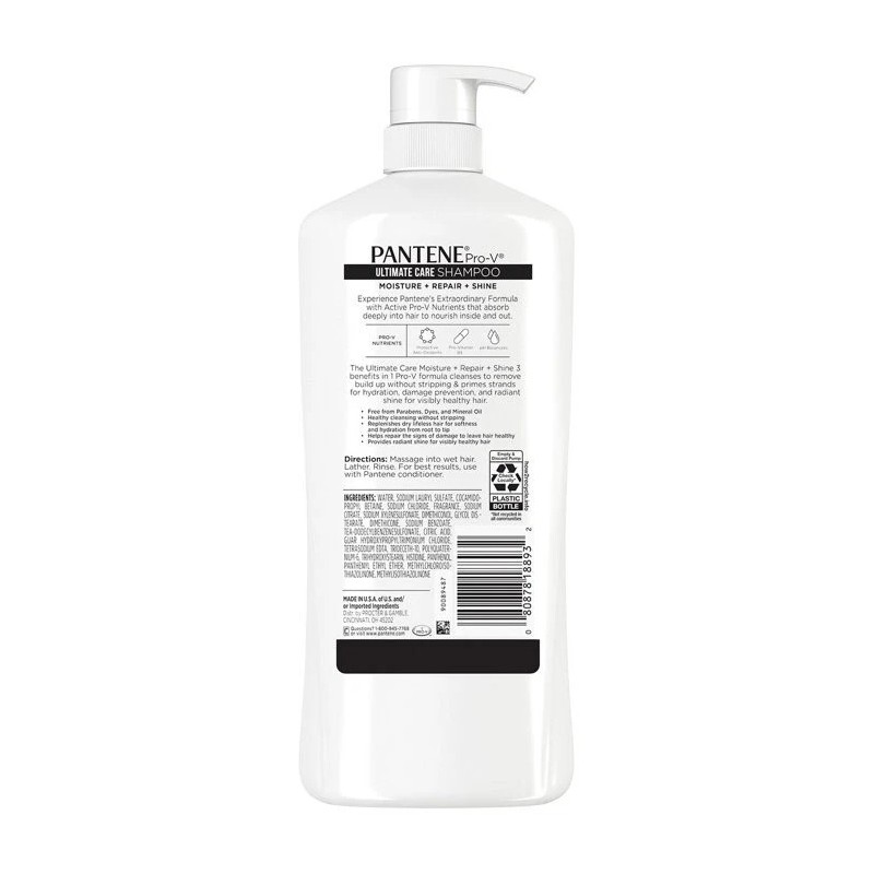 Pantene Pro-V Ultimate Care 3-in-1 Shampoo 38.2 fl oz Cleanse