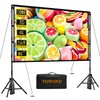 TOWOND Projector Screen with Stand, 84 inch Outdoor Projector Screen