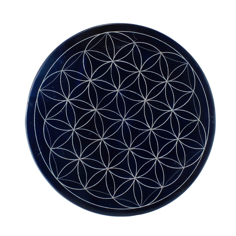 Budawi® Soapstone Coasters Set Round Flower of Life 7 Pieces
