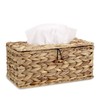 BSTKEY Rectangular Water Hyacinth Facial Tissue Box, Household Woven Paper