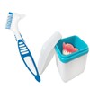 Denture Case, Retainer Box, with Denture Brush, False Teeth Container