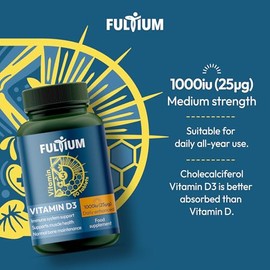 Vitamin D3 1000 IU (25µg) – Immune, Bone & Muscle Support | High Strength | 90 Tablets | Daily Enhanced | From the UK’s No.1 Vitamin D Prescription Brand | Vegetarian, NonGMO | Food Supplement