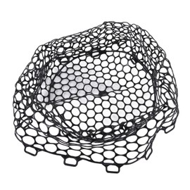 Fly Fishing Replacement Net Deepened Fishing Rubber Net Fishing Landing Netbag Parts Black Depth 32cm