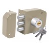 Hermex Cerradura De Sobreponer, 3 Barras Hermex 43488 Color Gris