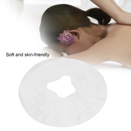 100Pcs Disposable Face Rest Massage Cover, Massage Table Face Hole Covers Face Covers Soft Non Sticking Head Covers, Headrest Covers for Massage Tables & Massage Chairs (White)