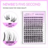 VEYESBEAUTY Lash Clusters Individual Eyelash Extensions Thin & Invisible Band