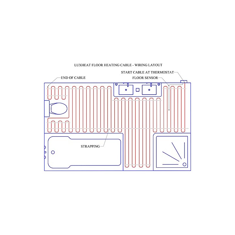 LuxHeat 75ft Cable Guides for Electric Radiant Floor Heating Cables