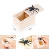 DFsucces Trick Horror Spider Box Wooden Prank Toy Surprise Joke