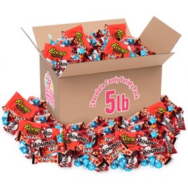 Chocolate Candy Variety Pack, 5lb Pack of Bulk Chocolate Candy Individually Wrapped, Perfect Chocolate Candy Assortment for Stocking Stuffers, Ideal Assorted Chocolates for Family and Friends