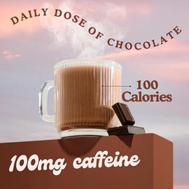Steamy- Caffeinated Hot Chocolate Cocoa Energy + 8g of Collagen Protein, Coffee Alternative | 100mg of Natural Caffeine | L-Theanine & MCT Powder