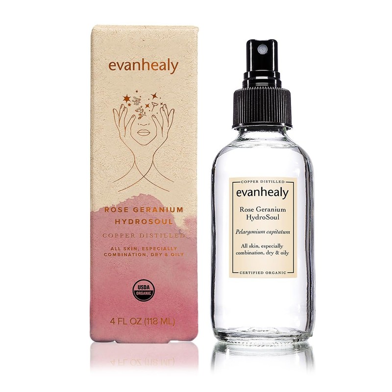 Evan Healy Rose Geranium Hydrosoul |Copper Distilled Hydrosol Gentle and