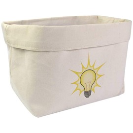 Azeeda Large 'Lightbulb' Canvas Organiser/Storage Bag (OR00010866)