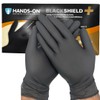 Nitrile Gloves, 6.5 mil Thickness, Black, Pack of 100 (Medium)