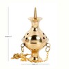 Brass Hanging Incense Burners Censer/Charcoal Incense Brass Burners, 7" High