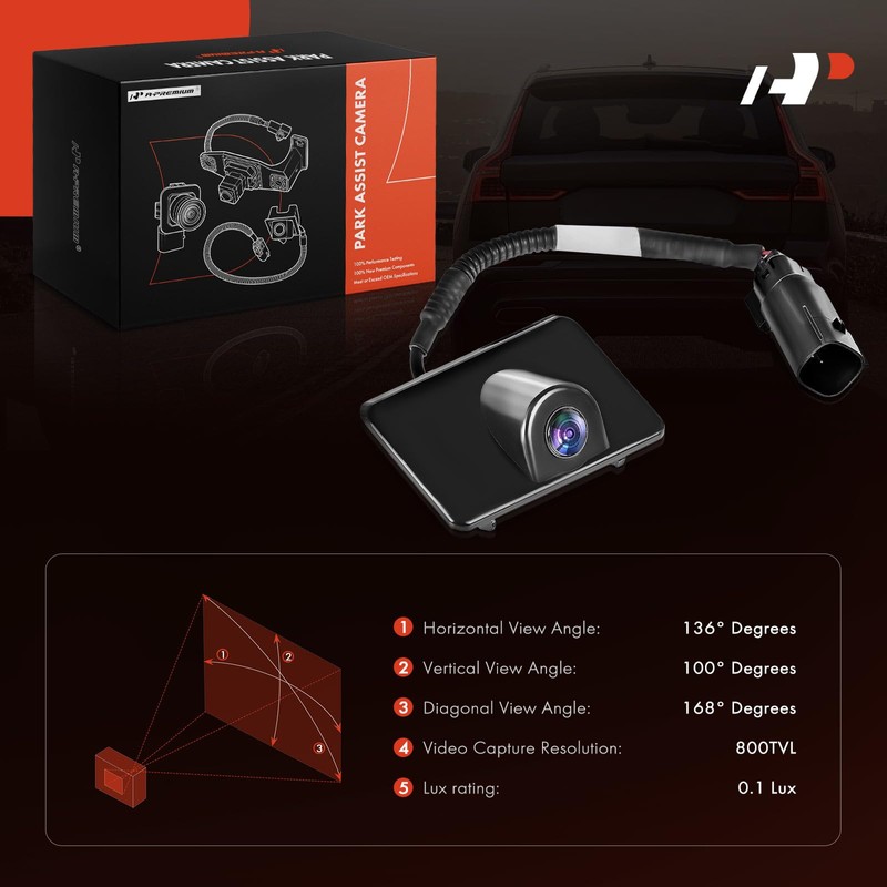 A-Premium Park Assist Camera Rear View Backup Reverse Camera Compatible