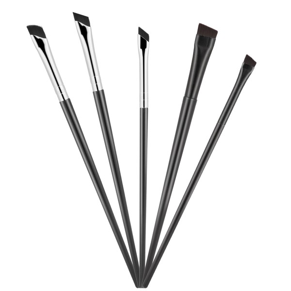 5Pcs Ultra Thin Eyeliner Brushes Angled Eyebrow Concealer Brushes Flat