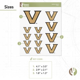 Vanderbilt University Sticker Commodores VU Stickers Vinyl Decals Laptop Water Bottle Car Scrapbook T3 (Type 3-1)