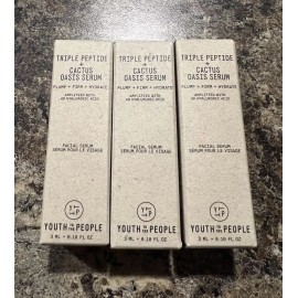 Youth To The People 3Pack YOUTH TO THE PEOPLE Triple Peptide+CactusOasis Serum 3ml Mini Size in Box!