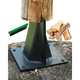 Fletzorb Firewood Kindling Log Splitter Cracker-No Need Axe! Portable Heavy Duty Manual Steel Safety Easy Wedge Wood Cutter Tool(Black Spliter,4.1 lbs)