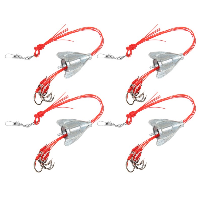 4Pcs Stainless Steel Carp Explosion Fishing Hook Lure Bait Fishhook