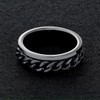 Adreamz 8mm Mens Women Black Chain Spinner Ring- Black Spinning