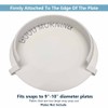 Food Plate Clip-On Guard, Reusable Scooping Food Spill Prevention Eating