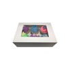 JK Pack of 5 Windowed Cupcake Boxes for 6 Cup