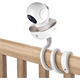 HOLACA Universal Baby Monitor Mount for Arlo/Motorola Baby Monitor/Nannio Monitor/HelloBaby - Versatile for Any Other Cameras with 1/4 Screw Twist Holder Without Tools or Wall Damage(white)