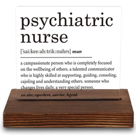 VYNWPDFLI Psychiatric Nurse Gift - Acrylic Plaque for Mental Health Nurses, Compassionate Care for Mental Well-Being, 4inch*4inch,LYY32