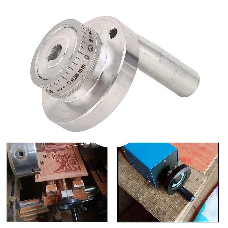 Mini Lathe Hand Wheel, Aluminum Alloy Handwheel with Handle, CNC