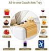 Kssiaz Couch Arm Tray, Bamboo Sofa Table for Couch, Sofa