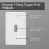 Lutron Fassada 1 Gang Wallplate for Toggle-Style Dimmer and Switches,