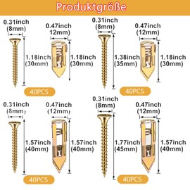 Self Drilling Dowel Screws, Self-Drilling Drywall Anchors and Screw Set for Wet and Fix Drywall Dowel Repair Tools for Fixing Patio Furniture