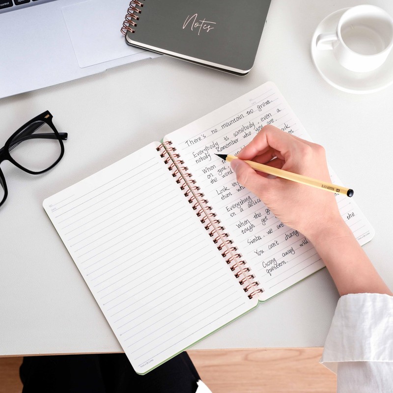 4 PCS Spiral Notebook, A5 60 Spiral Notebooks College Rules