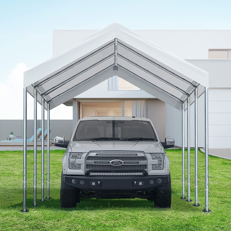 10'x20' Carport Replacement Top Canopy Cover for Car Garage Shelter