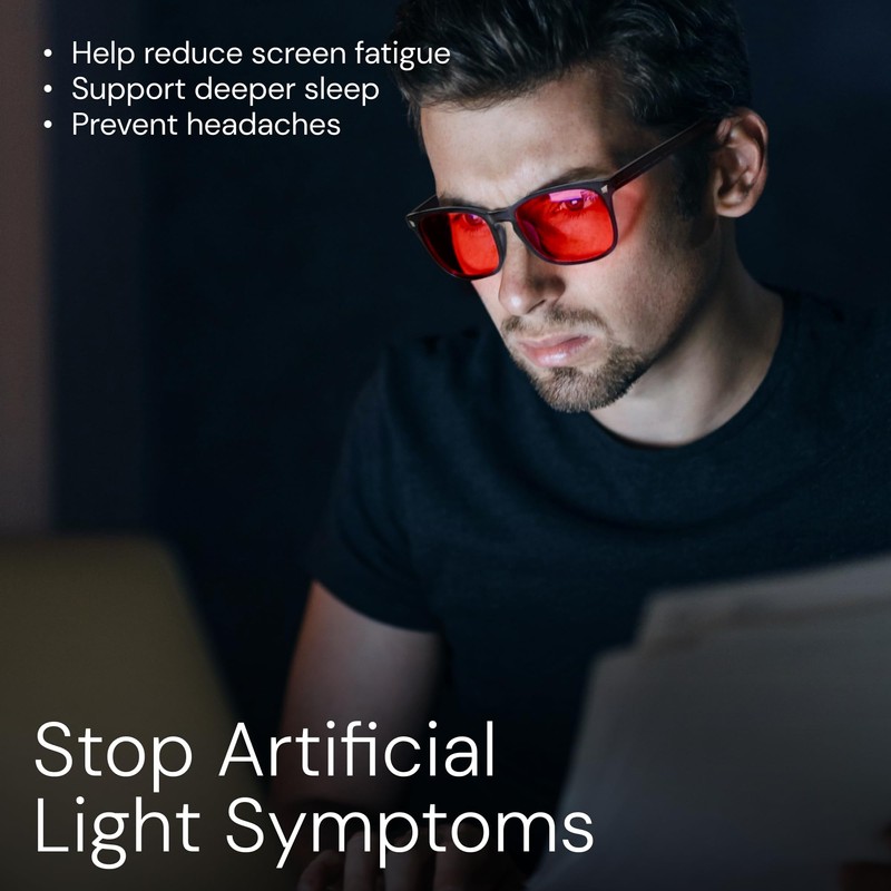 livho Gaming Blue Light Blocking Glasses for Better Sleep, Premium