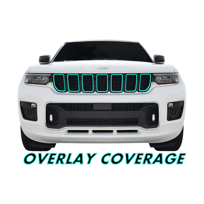 SlickMod Chrome Delete Blackout Vinyl Overlay for 2021-2023 Jeep Grand