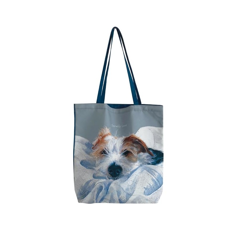 Little Dog Laughed Jack Russell Scruffy Love Packable Tote Bag