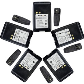 Retevis 7.2V Ni-MH Rechargeable Battery, Compatible with Motorola Radios Mag One BPR40 A8 PMNN4071AR PMNN4071A PMNN4071 2 Way Radio, 1500mAh Walkie Talkies Battery with Belt Clip(5-Pack)