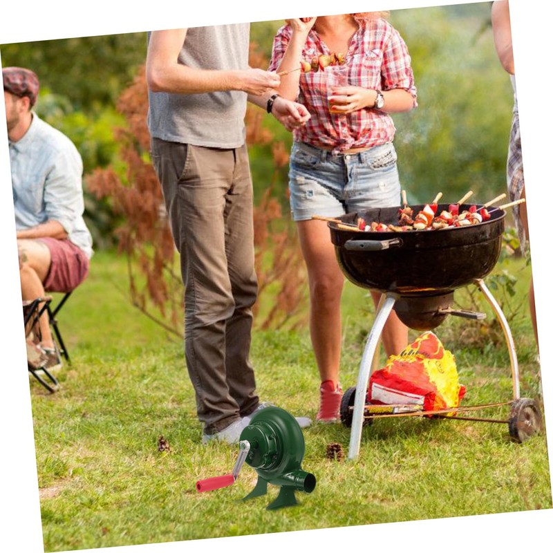 Mipcase Hand Cranked Air Fire Blower for Grill and Barbecue