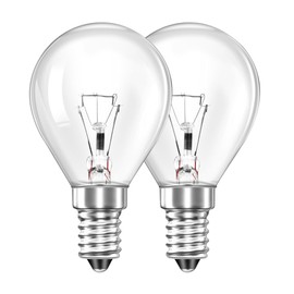 EVOGES 40W Oven Bulb E14 Screw - Heat Resistant, 300°C Tolerant, Warm White, Pack of 2 – Compatible with Bosch, Neff, Siemens, Zanussi