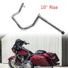 Unbranded 10" Meathook Ape Hanger Handlebar Chrome For Harley Street